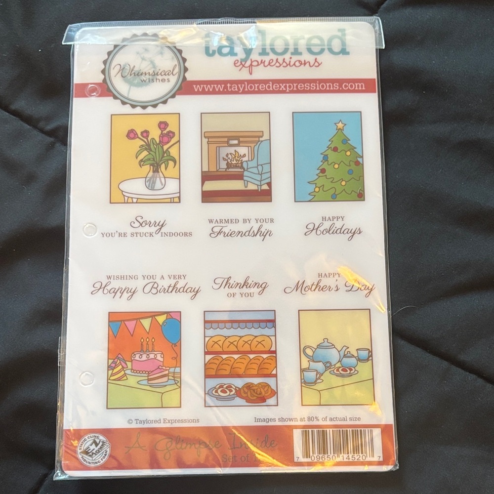 Taylored Expressions Greeting Card stamp set NIP